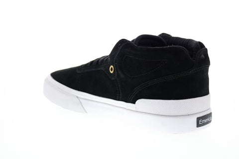 Emerica Pillar 6101000132715 Mens Black Suede Skate Inspired Sneakers Shoes