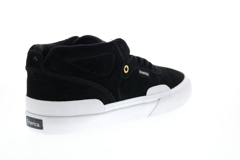 Emerica Pillar 6101000132715 Mens Black Suede Skate Inspired Sneakers Shoes