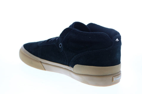 Emerica Pillar 6101000132374 Mens Black Suede Skate Inspired Sneakers Shoes
