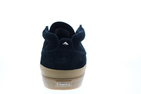 Emerica Pillar 6101000132374 Mens Black Suede Skate Inspired Sneakers Shoes