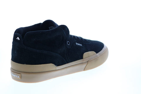Emerica Pillar 6101000132374 Mens Black Suede Skate Inspired Sneakers Shoes