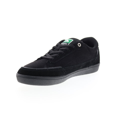 Emerica Gamma 6101000137004 Mens Black Suede Skate Inspired Sneakers Shoes