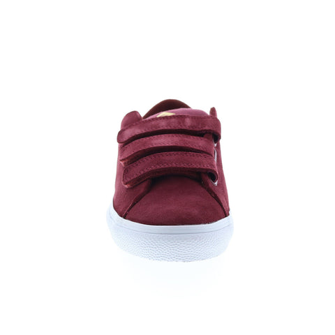 Emerica Omen Lo Vco 6101000141602 Mens Red Suede Strap Skate Sneakers Shoes