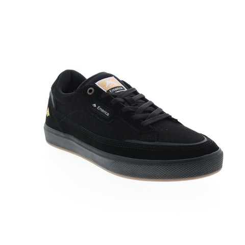 Emerica Gamma G6 Mens Black Suede Lace Up Skate Inspired Sneakers Shoes