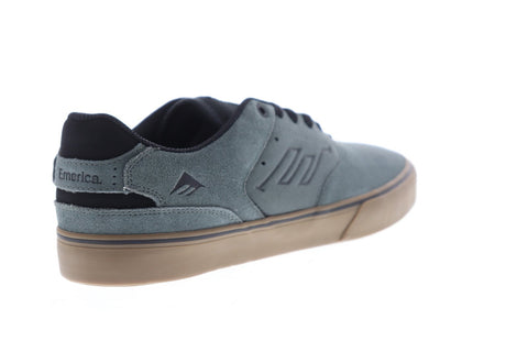 Emerica Reynolds Low Vulc Mens Gray Suede Athletic Lace Up Skate Shoes