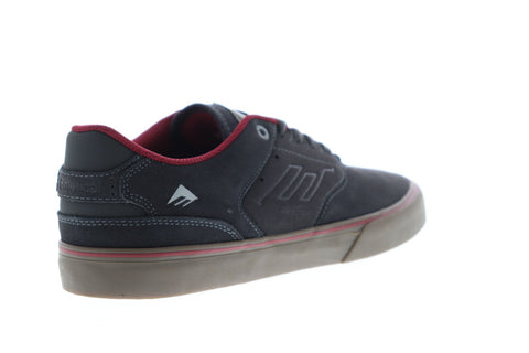 Emerica The Reynolds Low Vulc Mens Gray Suede Athletic Lace Up Skate Shoes