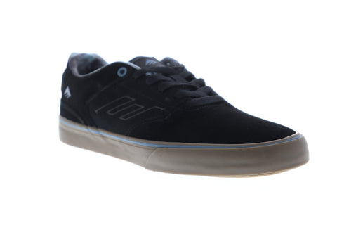 Emerica The Reynolds Low Vulc Mens Black Suede Athletic Lace Up Skate Shoes