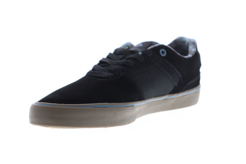 Emerica The Reynolds Low Vulc Mens Black Suede Athletic Lace Up Skate Shoes