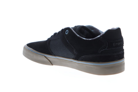 Emerica The Reynolds Low Vulc Mens Black Suede Athletic Lace Up Skate Shoes