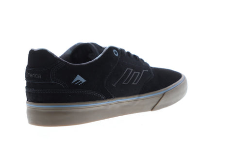 Emerica The Reynolds Low Vulc Mens Black Suede Athletic Lace Up Skate Shoes