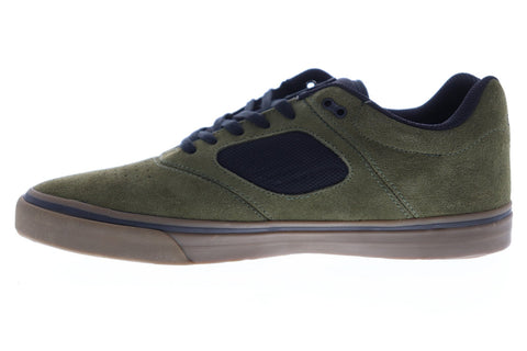 Emerica Reynolds 3 G6 Vulc Mens Green Suede Low Top Lace Up Skate Sneakers Shoes