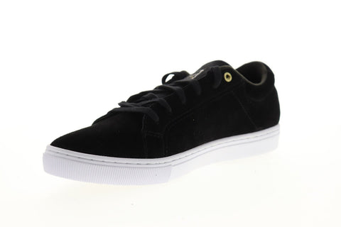 Emerica Americana 6102000125715 Mens Black Suede Lace Up Athletic Skate Shoes