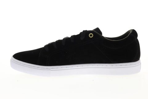 Emerica Americana 6102000125715 Mens Black Suede Lace Up Athletic Skate Shoes