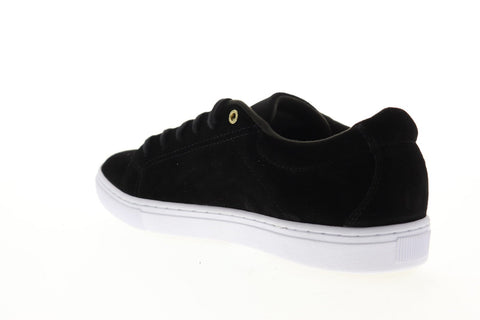 Emerica Americana 6102000125715 Mens Black Suede Lace Up Athletic Skate Shoes