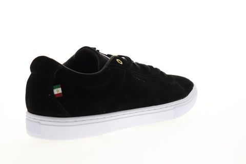 Emerica Americana 6102000125715 Mens Black Suede Lace Up Athletic Skate Shoes