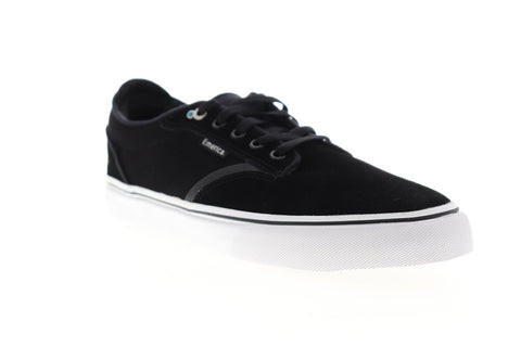 Emerica Dickson 6102000130715 Mens Black Suede Lace Up Athletic Skate Shoes