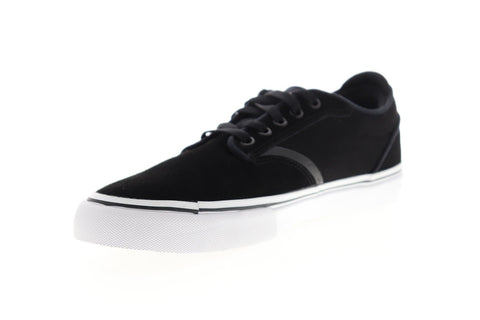 Emerica Dickson 6102000130715 Mens Black Suede Lace Up Athletic Skate Shoes