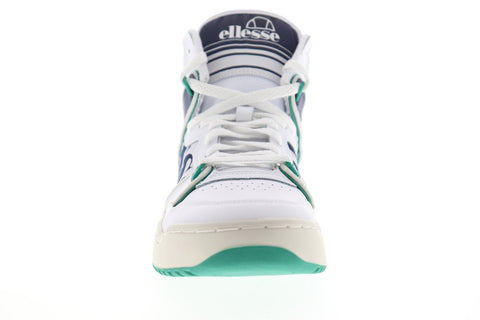Ellesse Assist HI 610347 Mens White Leather Lace Up High Top Sneakers Shoes