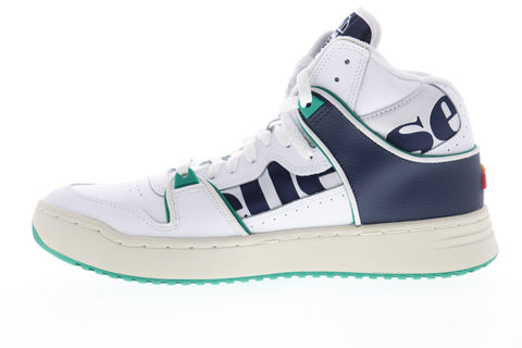 Ellesse Assist HI 610347 Mens White Leather Lace Up High Top Sneakers Shoes