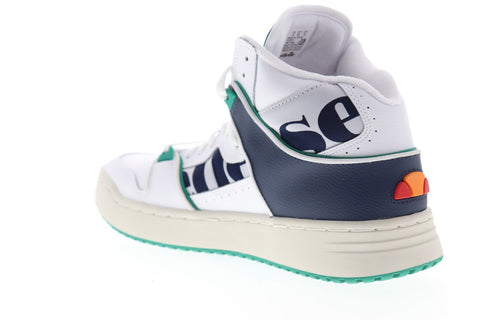 Ellesse Assist HI 610347 Mens White Leather Lace Up High Top Sneakers Shoes