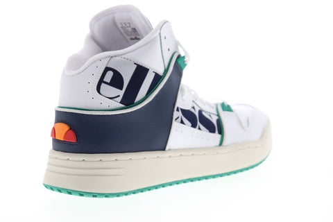 Ellesse Assist HI 610347 Mens White Leather Lace Up High Top Sneakers Shoes