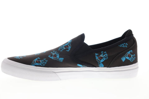 Emerica Wino G6 Slip-On X Santa Cruz 6107000242448 Mens Black Suede Athletic Skate Shoes