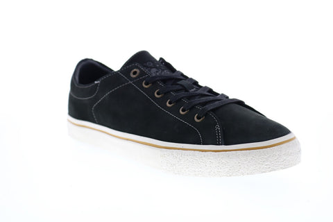 Emerica Omen Lo x SB Reserve Mens Black Leather Sneakers Shoes