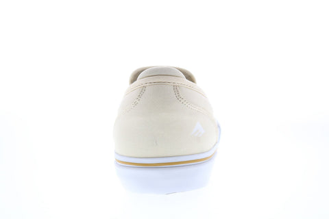 Emerica Wino G6 Slip On x SB Reserve Mens Beige Leather Sneakers Shoes