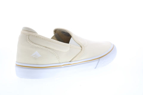 Emerica Wino G6 Slip On x SB Reserve Mens Beige Leather Sneakers Shoes