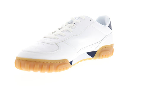 Ellesse Tanker LO 613666 Mens White Leather Lace Up Low Top Sneakers Shoes