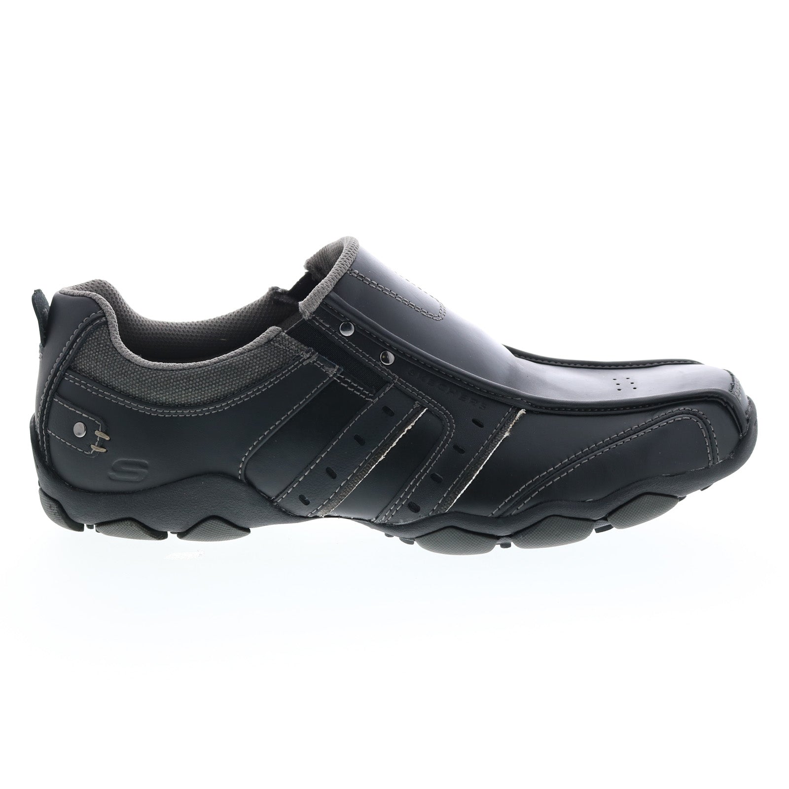 afdeling As herhaling Skechers Diameter 61779 Mens Black Leather Loafers & Slip On Casual Shoes  10.5 - Ruze Shoes