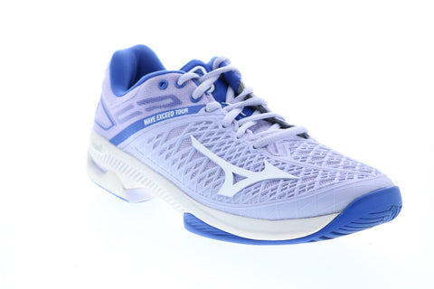 Mizuno Wave Exceed Tour 4 AC Womens Purple Mesh Athletic Volleyball Shoes