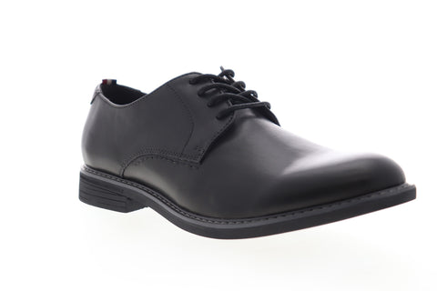 Izod Imperial 630220 Mens Black Leather Low Top Lace Up Plain Toe Oxfords Shoes
