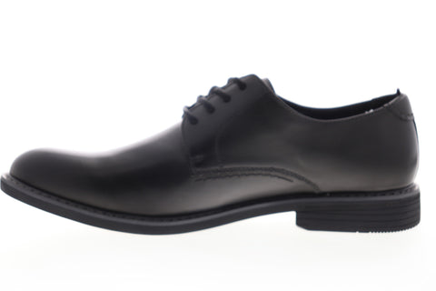Izod Imperial 630220 Mens Black Leather Low Top Lace Up Plain Toe Oxfords Shoes