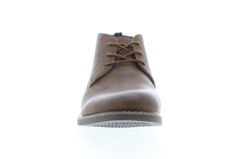 Izod Inwood 630221 Mens Brown Leather Mid Top Lace Up Chukkas Boots