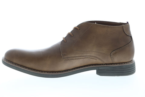Izod Inwood 630221 Mens Brown Leather Mid Top Lace Up Chukkas Boots
