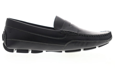 Izod Burre BURRE Mens Black Synthetic Slip On Loafers & Slip Ons Penny Shoes