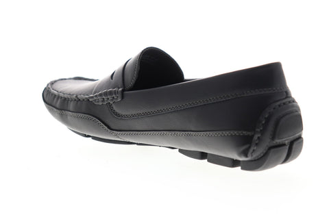 Izod Burre BURRE Mens Black Synthetic Slip On Loafers & Slip Ons Penny Shoes