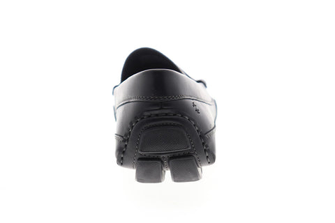 Izod Burre BURRE Mens Black Synthetic Slip On Loafers & Slip Ons Penny Shoes