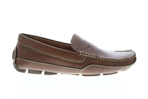 Izod Burre BURRE Mens Brown Synthetic Slip On Loafers & Slip Ons Penny Shoes