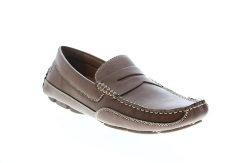 Izod Burre BURRE Mens Brown Synthetic Slip On Loafers & Slip Ons Penny Shoes