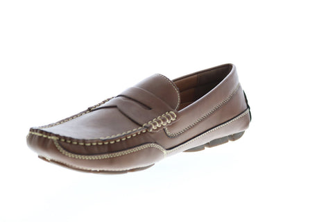 Izod Burre BURRE Mens Brown Synthetic Slip On Loafers & Slip Ons Penny Shoes