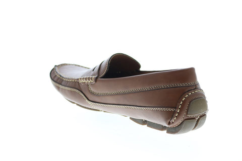 Izod Burre BURRE Mens Brown Synthetic Slip On Loafers & Slip Ons Penny Shoes