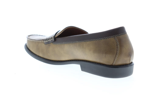 Izod Edmund 2 630234 Mens Brown Leather Slip On Penny Loafers Shoes