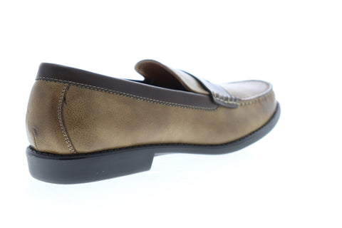 Izod Edmund 2 630234 Mens Brown Leather Slip On Penny Loafers Shoes