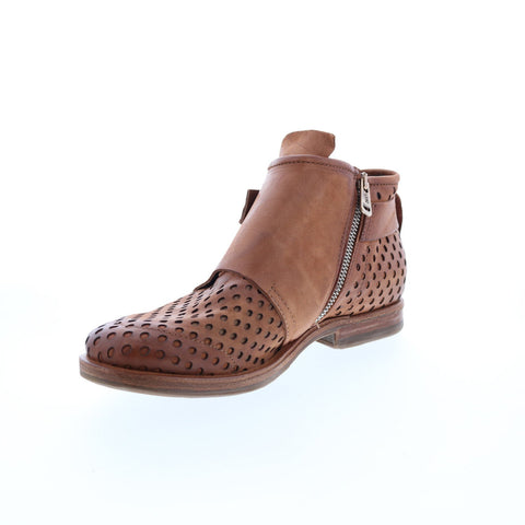 A.S.98 Zari 630253-101 Womens Brown Leather Ankle & Booties Boots Boots