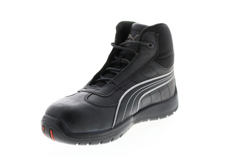 Puma Daytona Mid Steel Toe 632165 Mens Black Leather Lace Up Work Boots