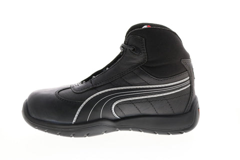 Puma Daytona Mid Steel Toe 632165 Mens Black Leather Lace Up Work Boots