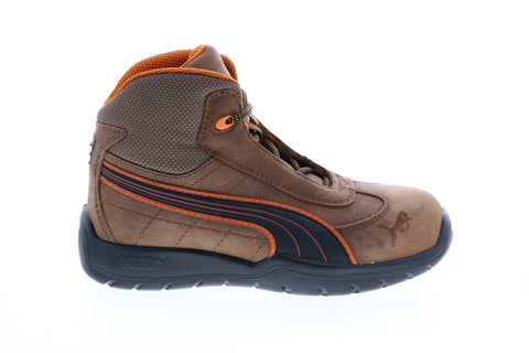 Puma Leather Steel Toe 632185 Mens Brown Nubuck Lace Up Work Boots