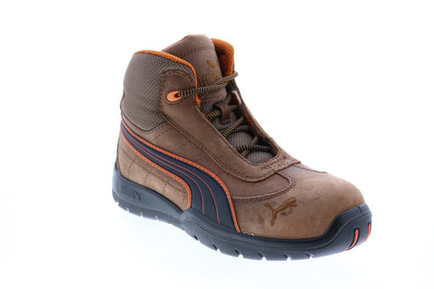 Puma Leather Steel Toe 632185 Mens Brown Nubuck Lace Up Work Boots
